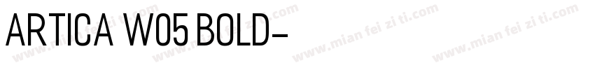 Artica W05 Bold字体转换